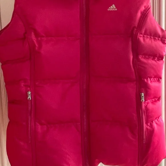 (NEW)adidas Hot Pink Down Puffer Vest - Picture 11 of 16